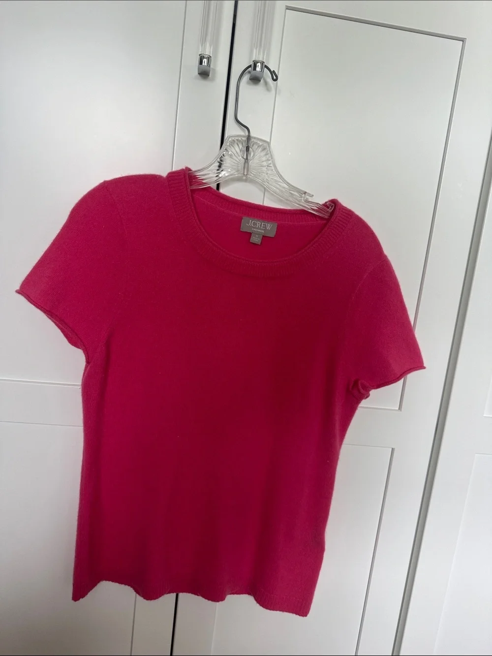 J. Crew Hot Pink Short-Sleeve Knit Top